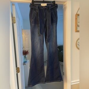 Altar’d State Belted Flare Jeans